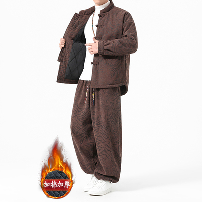 2025冬季新中国风套装棉服两件套