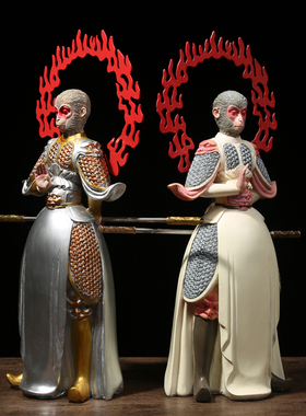 齐天大圣斗战胜佛黑神话悟空真假美猴王创意摆件客厅玄关家居饰品