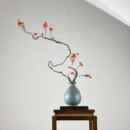 新中式 饰 复古陶瓷花瓶枯枝花艺禅意摆件玄关茶室民宿家居侘寂风装