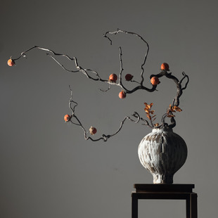 侘寂风花瓶陶罐复古粗陶宋韵美学插花客厅玄关酒店禅意摆件艺术品