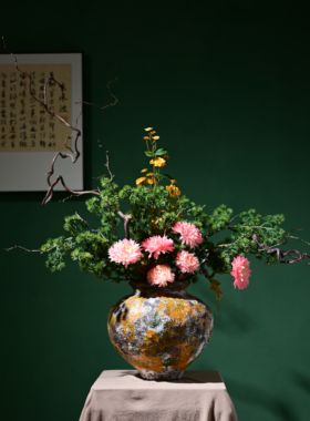 景德镇手工粗陶侘寂风花瓶