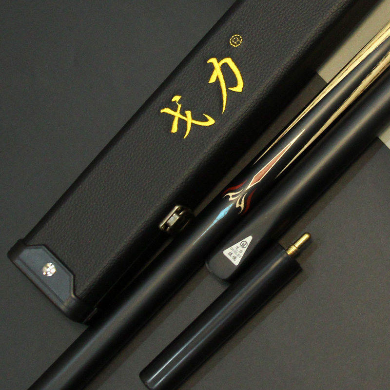 野豹戈力台球杆中式黑八斯诺克小头通杆摄魂一体白蜡木单支盒套装