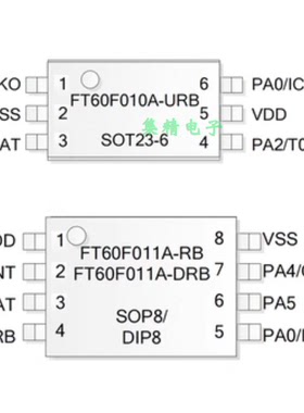 FT60F011A SOP8 纯IO型 FT60F011A-RB FMD 原装 60F011A 微控制器