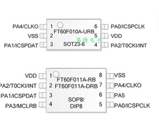 FT60F011A SOP8 纯IO型 FT60F011A-RB FMD 原装 60F011A 微控制器