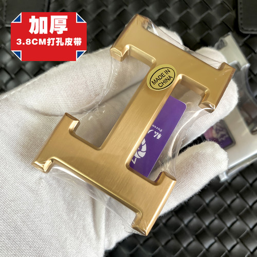 加厚3.8CM金色H型皮带扣头