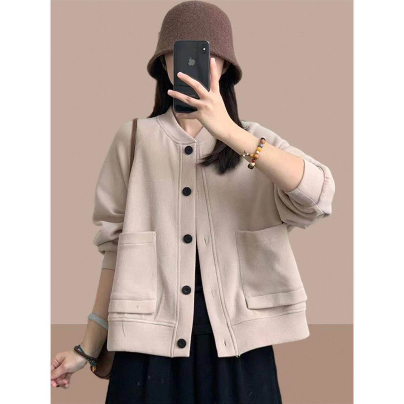 棒球服即墨卫衣开衫外套女春秋2025新款爆款上衣秋季时尚洋气穿搭