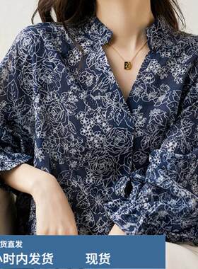 杭州大牌真咝衬衫女士春