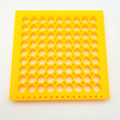 多孔塑料底板 十道杆插孔板DIY科技制作方板八角孔板方板模型底座