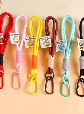 双层尼龙编织绳钥匙扣手机挂绳毛绒公仔玩偶钥匙手绳包包挂件配饰