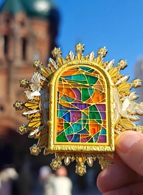 25年新款哈尔滨文创 华彩尔滨旋转AR系列金属冰箱贴