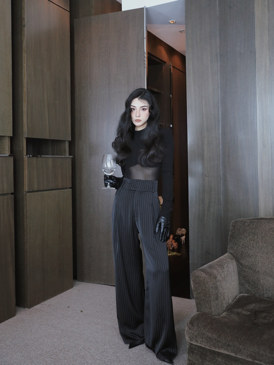 黑色连体打底衫秋装上衣内搭