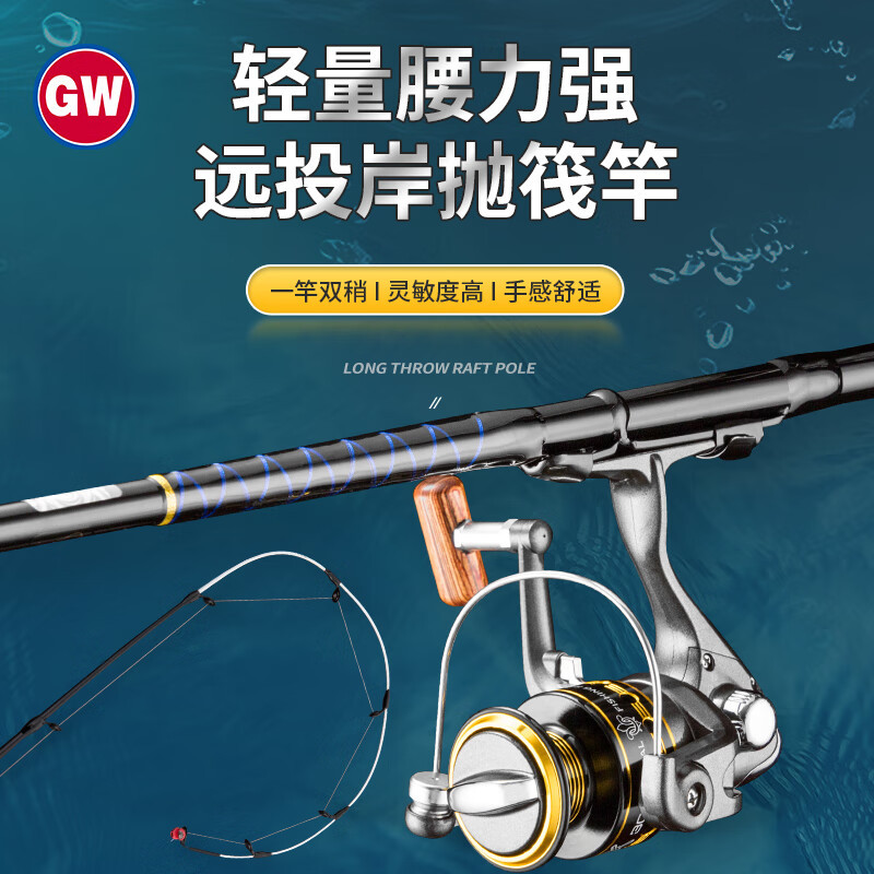 光威筏钓竿矶钓筏竿汐波筏套装钓鱼竿套装软尾筏竿双竿梢岸钓筏杆图片