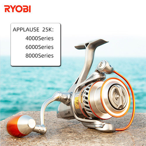 RYOBI APPLAUSE海钓轮金属远投纺车轮铁板海船钓慢摇轮4000-8000