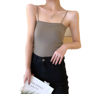 加绒加厚吊带背心女秋冬