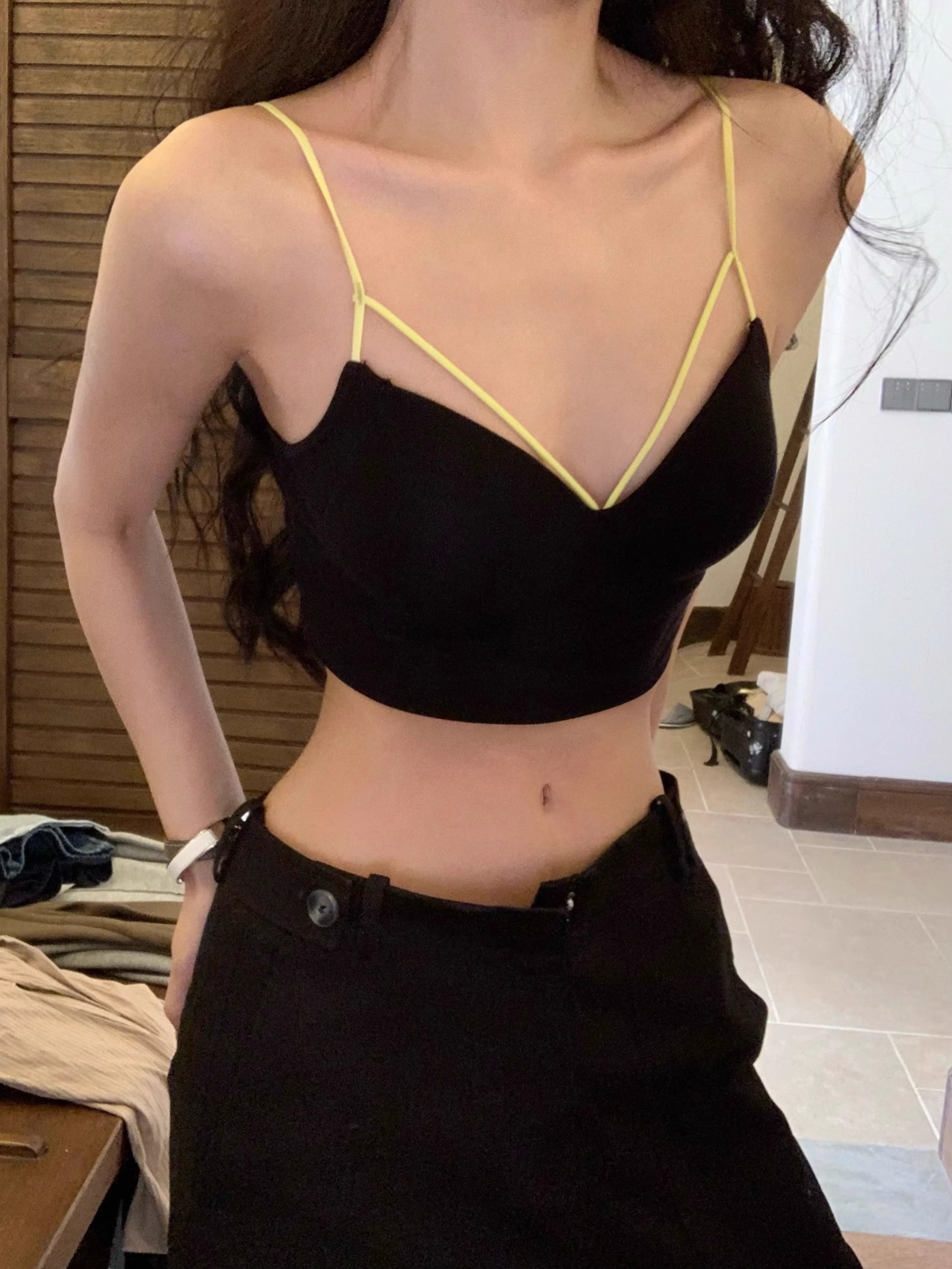 夏日纯欲风性感美背吊带背心女