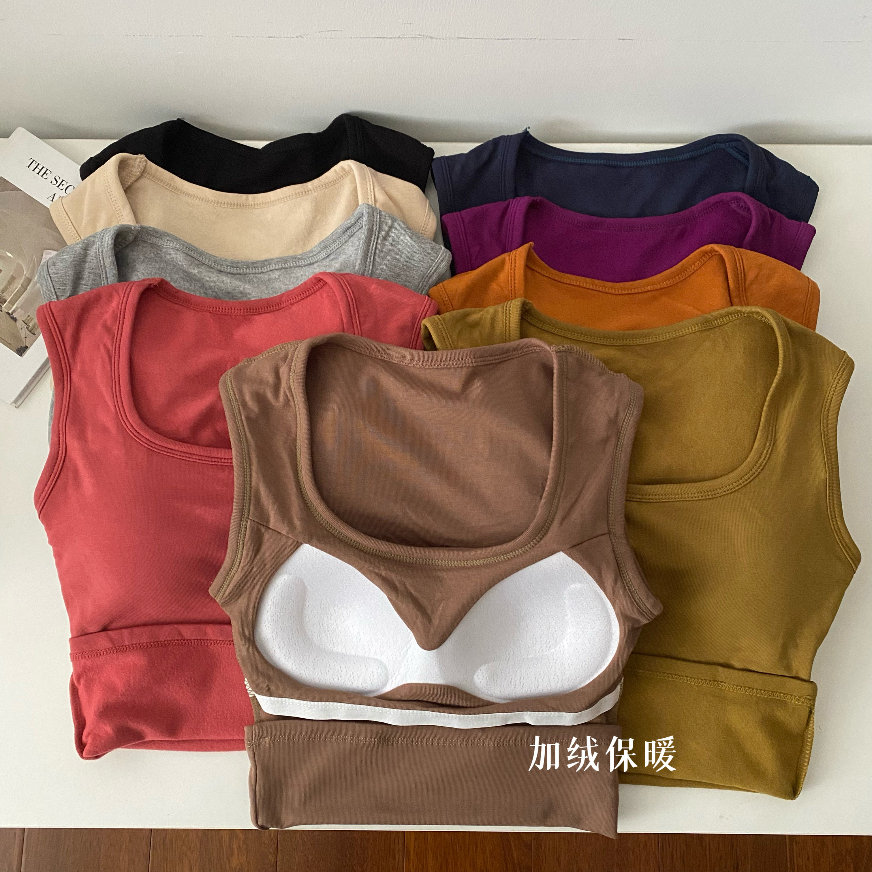 带胸垫磨毛背心吊带女装秋季新款复古内搭外穿打底衫无袖工字上衣,女装/女士精品,背心吊带,淘宝优惠券,粉丝福利购,淘宝优惠卷