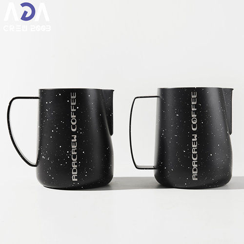 ADACREW 星轨系列 咖啡拉花缸 组合图 压纹 星空黑 750ml 现货