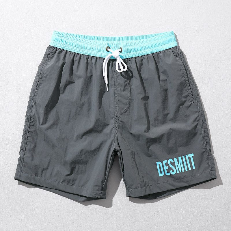 男士沙滩裤 宽松速干四分裤 夏季凉爽舒适短裤男运动大裤衩游泳裤