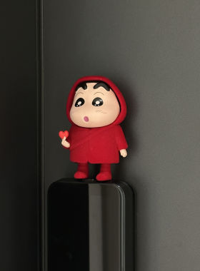 生日礼物蜡笔小新新款雨衣植绒小新桌面摆件家居饰品手办动漫卡通