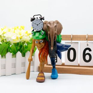 鲨鱼木棍人合体手办国外AI爆火恶搞动物山海经融合怪神兽模型玩具