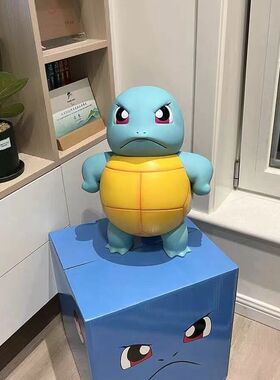 车载站姿傲娇杰尼龟创意汽车装饰车顶杰尼龟车尾公仔车外挂件