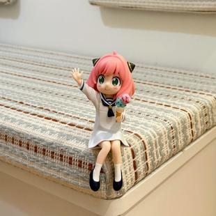 间谍过家家阿尼亚冰淇淋坐姿泡面压搞怪cos手办公室汽车q版 摆件女