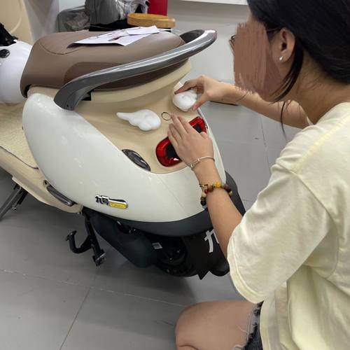 电动车摩托天使翅膀装饰个性高颜值车贴头盔九号爱玛台铃网红装饰