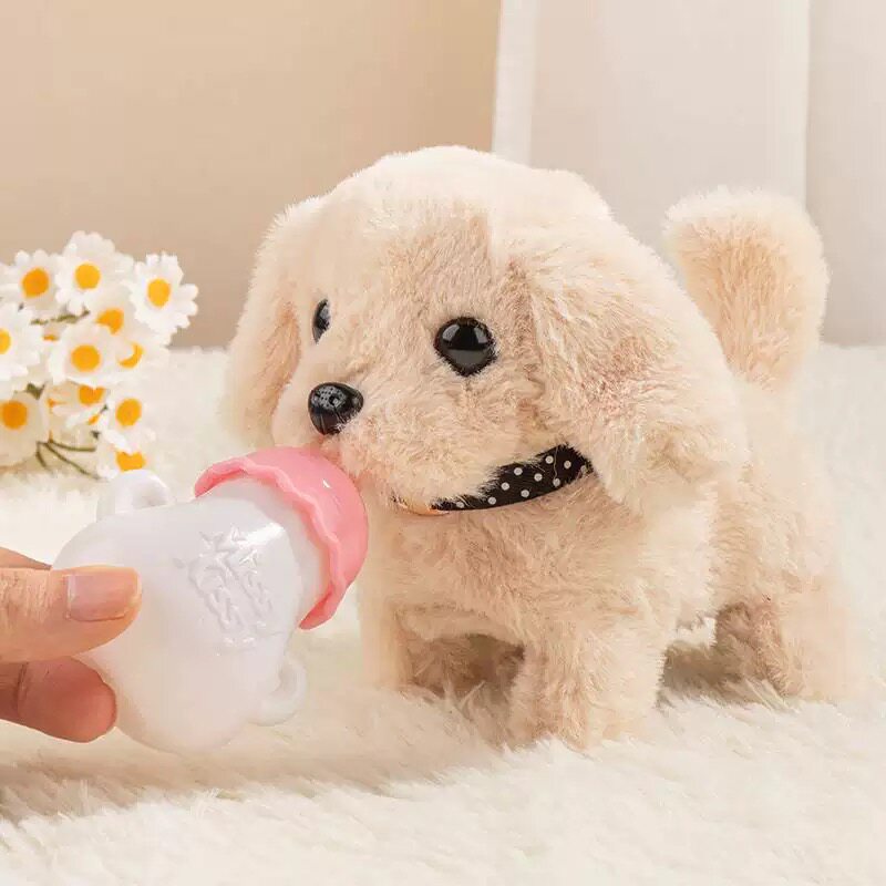 电动狗毛绒走会点头摇尾巴