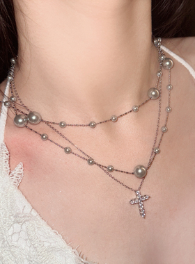 维纳斯Venus～ 秋冬美神降临超长施华洛珍珠毛衣链