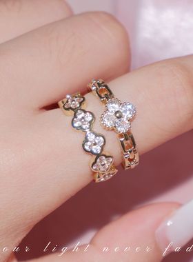 鸢尾光韵～千金质感欧美感戒指套装