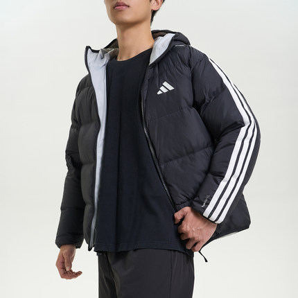Adidas阿迪达斯男装羽绒服2025冬季新款双面穿防风保暖外套KC2490