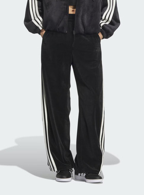 Adidas阿迪达斯女裤2026春季新款舞动系列丝绒香蕉裤长裤女KC0179