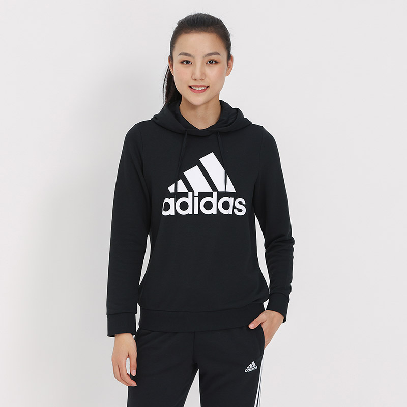 阿迪达斯官网adidas女装秋季运动型格连帽卫衣保暖套头衫潮gm5514