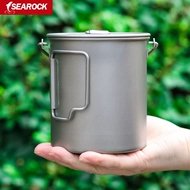 Nồi treo có tay cầm gấp bằng titan nguyên chất di động dùng cho các buổi dã ngoại ngoài trời và cắm trại để đun sôi nước cho nhiều người Nồi treo lớn dùng cho chuyến du lịch tự lái, bộ nồi cắm trại bếp nướng camping thùng xô đựng đá