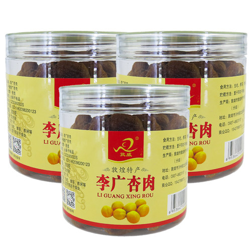 敦煌特产敦威李广杏肉300克罐装