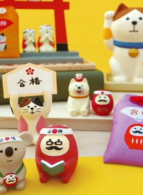 日式风祈福合格必胜树脂桌面摆件