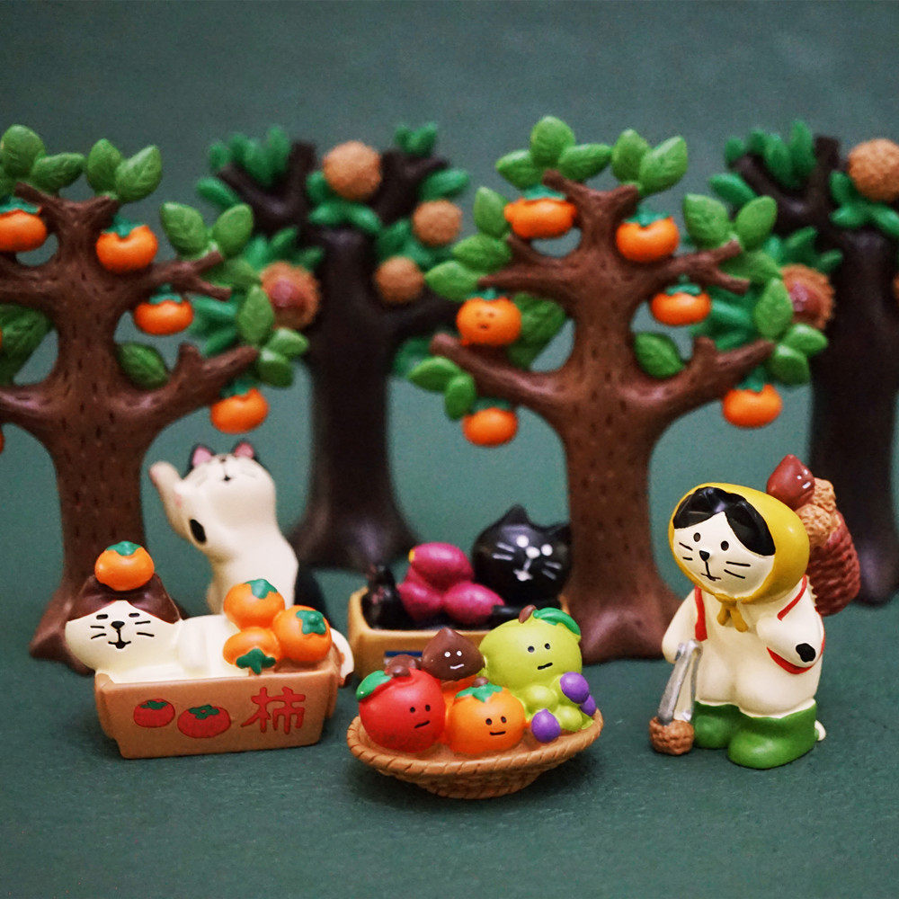 树脂装饰日式桌面柿子树摆件