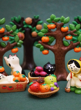 树脂装饰日式桌面柿子树摆件