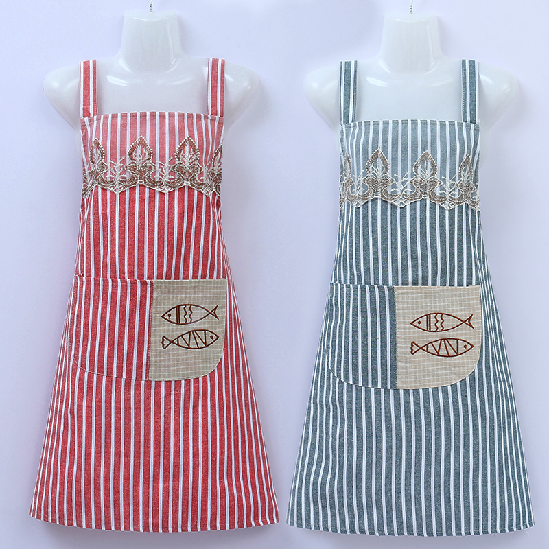 蕾丝围裙可爱日系纯棉棉麻小清新