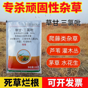 草甘三氯吡氧乙酸膦磷草甘三氯呲强力除草烂根剂杂草除草剂灭草剂