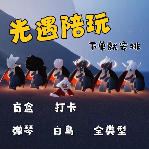光遇陪玩牵手带玩白鸟巫师驯龙打卡弹琴教学气氛组安卓ios