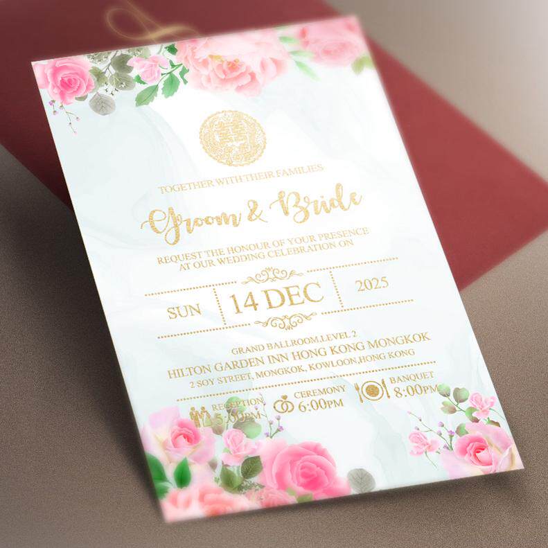 欧式港版定制烫金请柬个性创意喜帖2025结婚请帖少女风婚礼邀请函