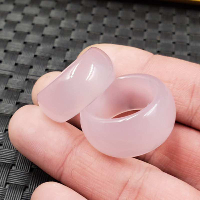 新款天然玉石冰种粉玉髓戒指玉石玛瑙戒指饰品戒指玉指环,珠宝/钻石/翡翠,手饰,淘宝优惠券,粉丝福利购,淘宝优惠卷
