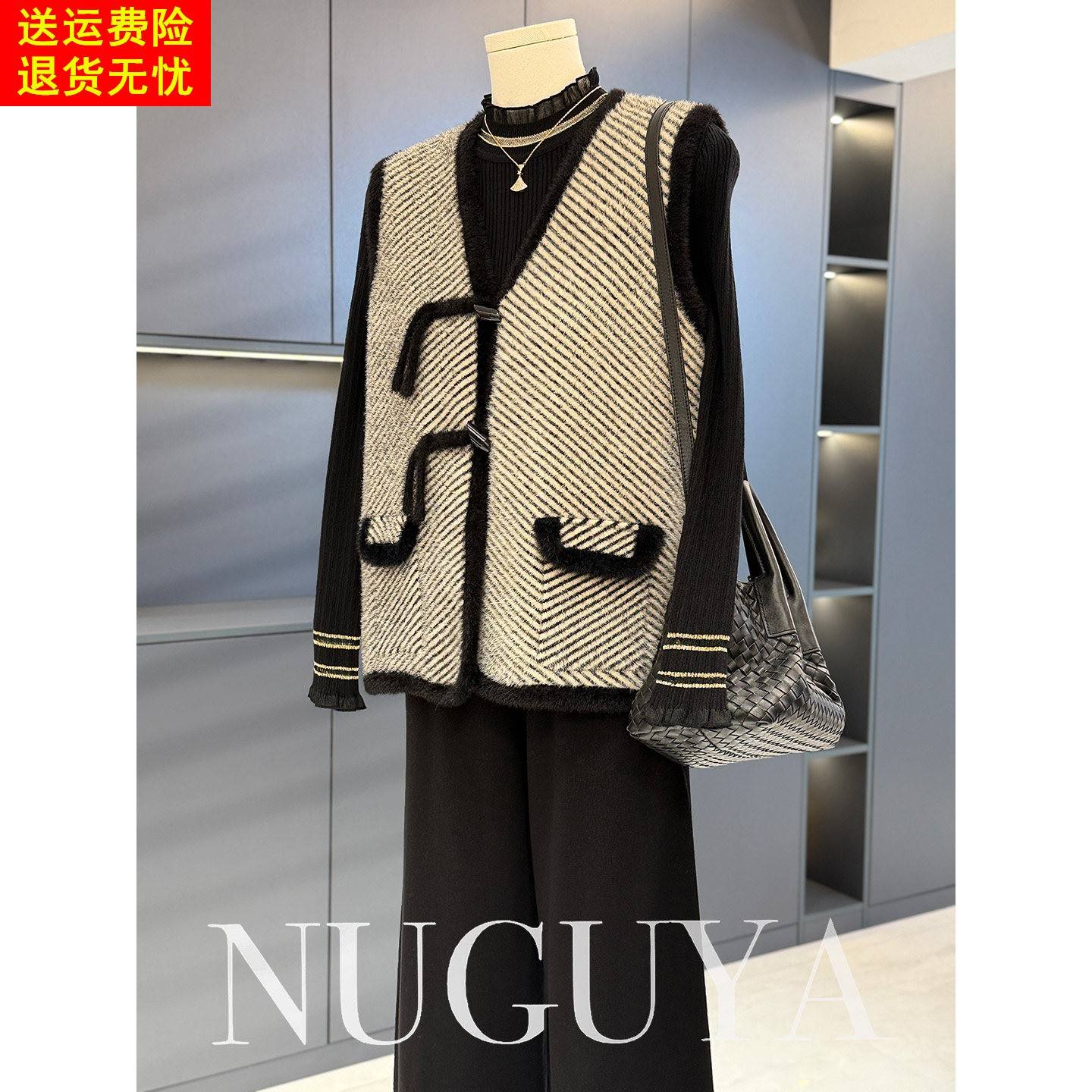 时尚休闲妈妈装马甲套装女春秋新款衣服气质百搭中老年洋气三件套