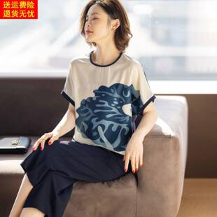 妈妈夏装套装2026新款洋气质时尚小衫中年女士t恤中老年夏天衣服