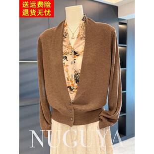 时尚洋气妈妈装假两件针织衫女秋装新款上衣气质百搭中老年打底衫