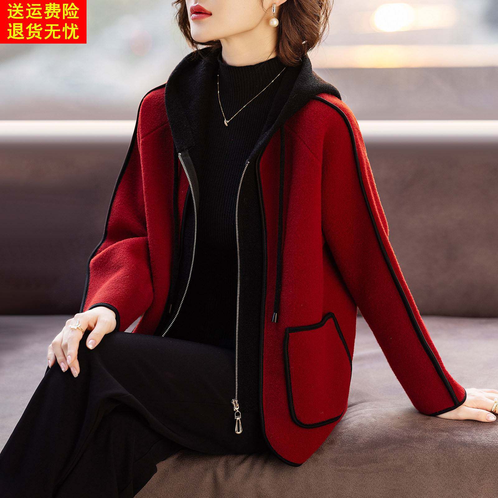 妈妈春装外套洋派本命年红色过年衣服婆婆春秋中老年人女2025新款