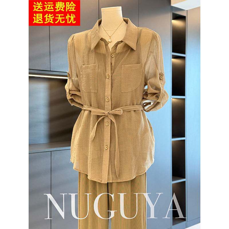 时尚时尚的妈妈雪纺套装2025夏季新款女式短袖显瘦优雅中老年人三