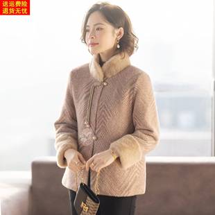 新中式妈妈洋气冬装外套2025新款时尚50多岁中老年妇女冬天上衣服