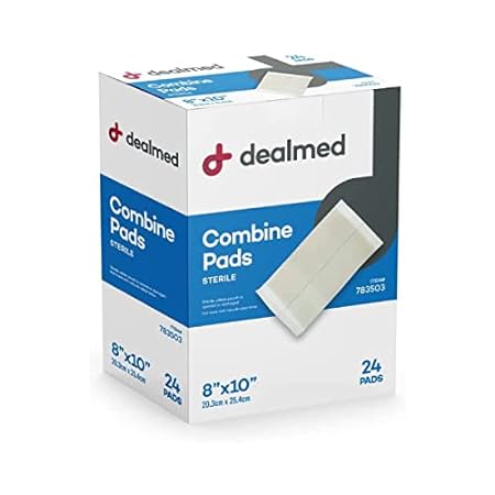Dealmed 8 x 10 Abdominal (ABD) Combine Pads， Sterile， I